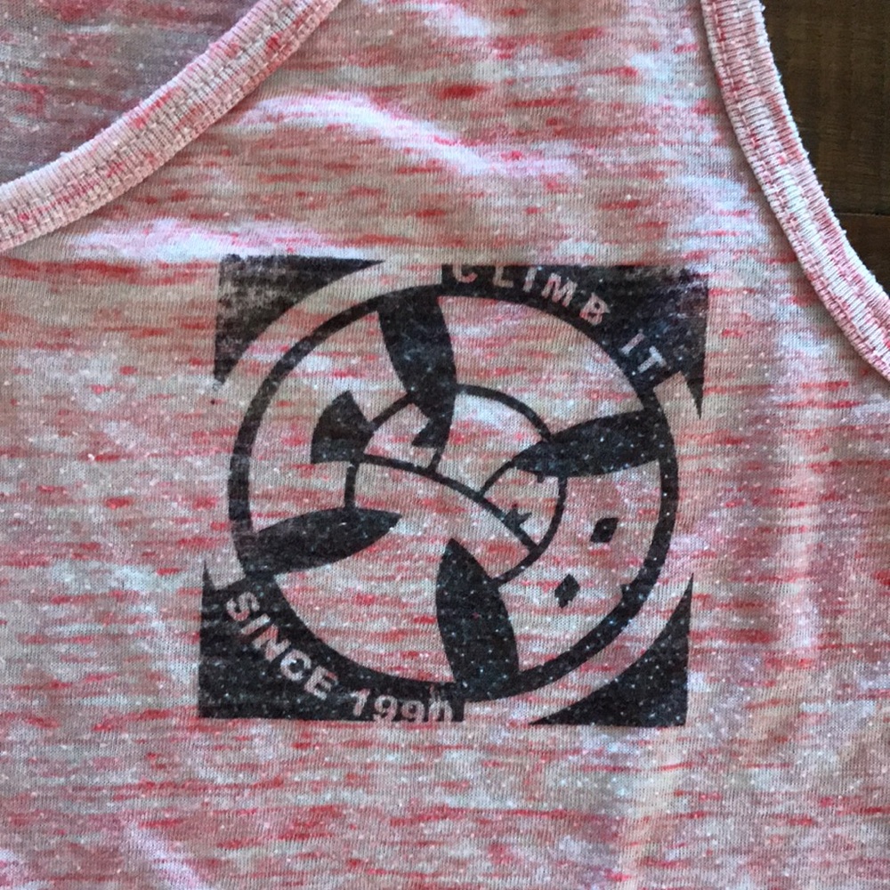 Climb It Pink Racerback Tank Top - Picture 4 of 7